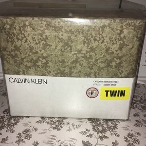 CALVIN KLEIN DESERT MOSS TWIN SHEET SET